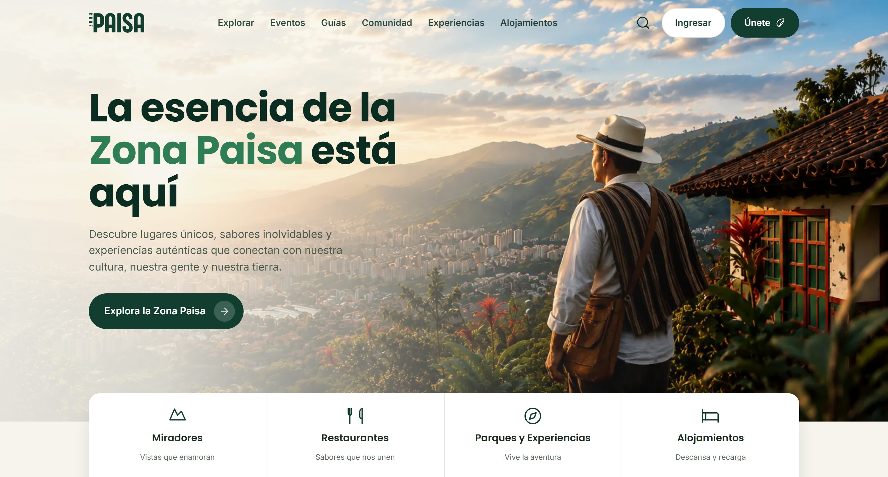 Website for Zona Paisa, a Mapple Agency project